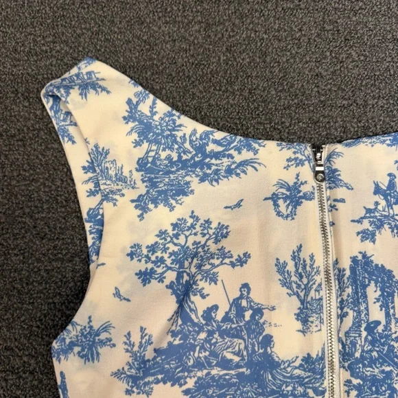 Miaou Imogene Corset in Blue Toile - Picture 5 of 10